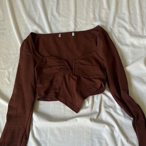Dark brown urban top